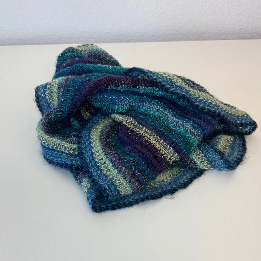 Multicolor Knit Infinity Scarf - Picture 2 of 2